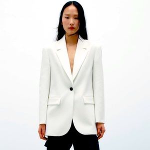 Zara White Oversized Blazer, XS